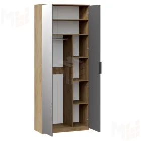 Шкаф комбинированный Хилтон Исп.2.1 с зеркалом   404.003.000  Графит