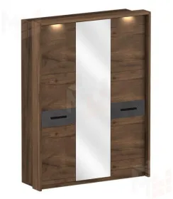 Шкаф трехдверный с обрамлением Глазго