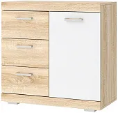 Комод Соната КС-900 1Д Сонома-Белый глянец