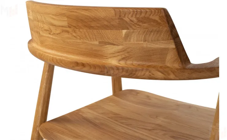 Кресло деревянное из массива дуба Сэн Дуб светлый