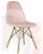 Стул обеденный DOBRIN BENNET (ножки светлый бук, пудрово-розовый велюр (HLR-39))