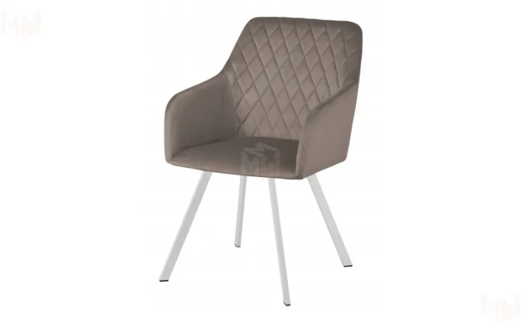 Кресло поворотное Барли Confetti mocco/белый