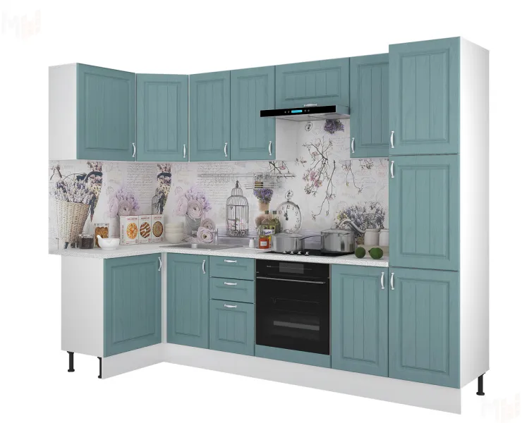 Кухня Принцесса угловая 1,2х2,85 м с пеналом