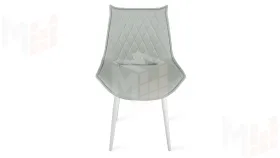 Стул Фэнди К1С  Белый матовый, Велюр Confetti Silver