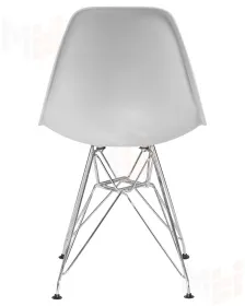 Стул обеденный DOBRIN DSR (ножки хром, цвет светло-серый (GR-01))