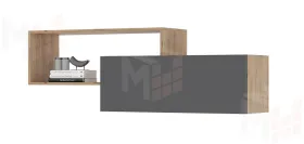 Полка Хелен ПЛ 01 дуб крафт золото - серый графит