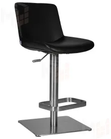 Стул барный DOBRIN ALDO (черный PU YP33-19, основание из нержавеющей стали)