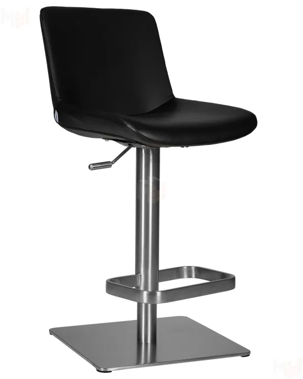 Стул барный DOBRIN ALDO (черный PU YP33-19, основание из нержавеющей стали)