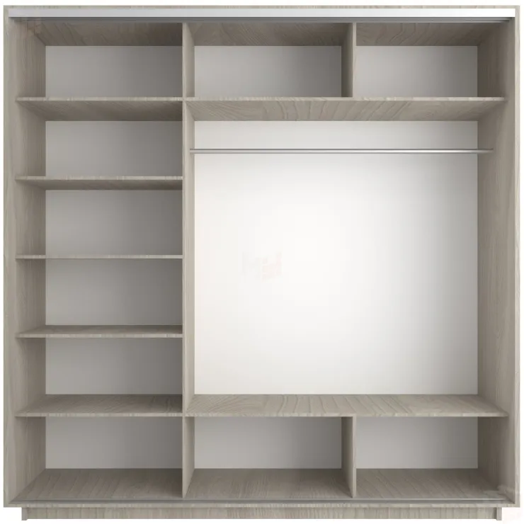 Шкаф-купе Экспресс трио 2 зеркала 1800 (ясень шимо)