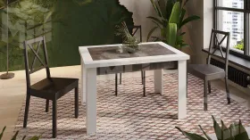 Стол раздвижной Хьюстон Тип 4  Белый, Ателье темный