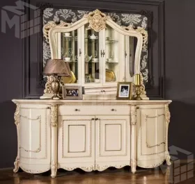 Комод Джоконда крем глянец с зеркалом