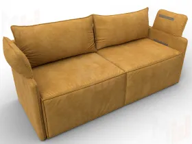 Диван прямой модульный Лига-106 ( BRUT 10 желтый )