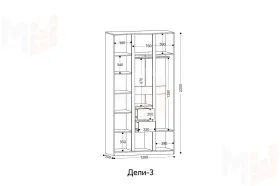 Шкаф 3-х створчатый Дэли 3 Винтерберг