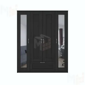 Шкаф Сириус 4 двери 1 ящик (2 зеркала) венге