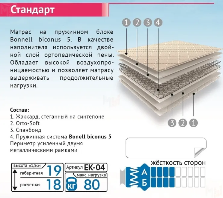 Матрас Оптима 160*200 см