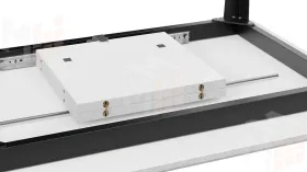 Стол обеденный Равенна Тип 1 Черный муар, Белый бетон