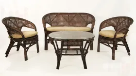 Комплект для террасы 02/15 с диваном и овальным столом