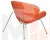 Кресло дизайнерское DOBRIN EMILY (оранжевая ткань AF, хромированная сталь)