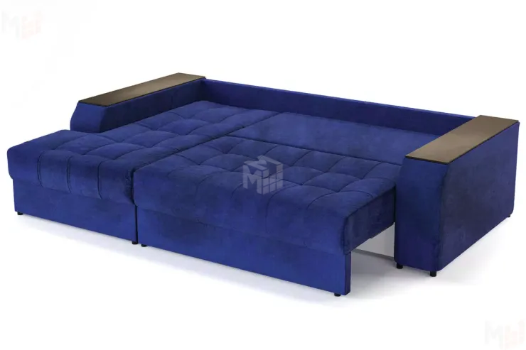Угловой диван-кровать Лас-Вегас Синий левый