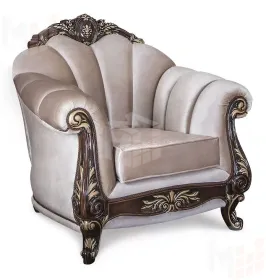 Кресло Марселла корень дуба глянец