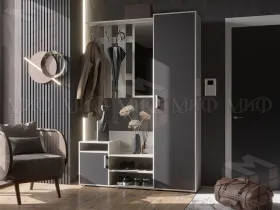 Прихожая Визит (крафт белый/графит)