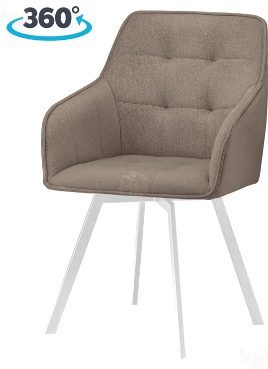 Кресло поворотное Мони Латте E31 / белый