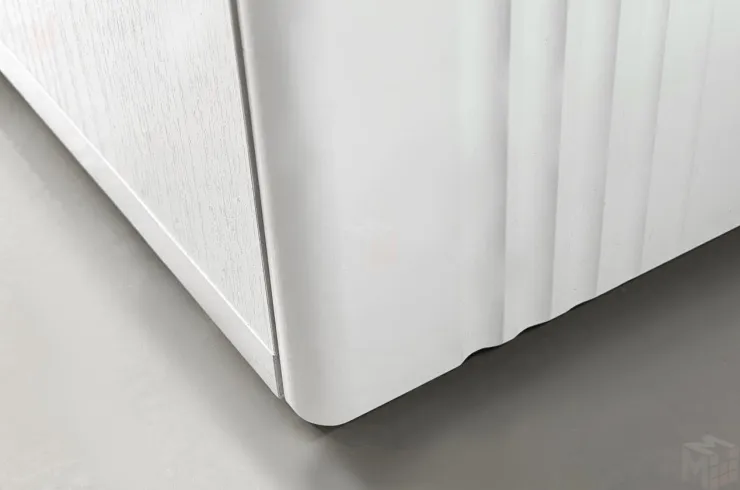 Шкаф трехдверный Ева  105.01 белое дерево/белый матовый