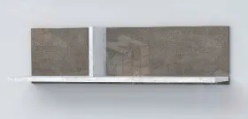 Полка ПЛ-1 Эго Бетон Светлый/Камень Темный