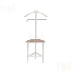 Вешалка со стулом Leset Атланта (Белый/Коричневый)