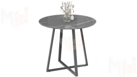 Стол обеденный Милан Тип 1 Серый муар, Стекло глянцевое серый мрамор