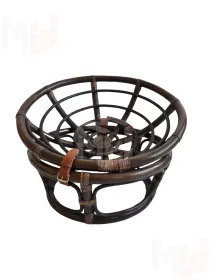 Кресло папасан — мини 23/01F (d=60) с коричневой подушкой