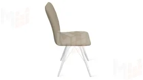 Стул Стенли К3 Белый матовый, Велюр Confetti Smoke
