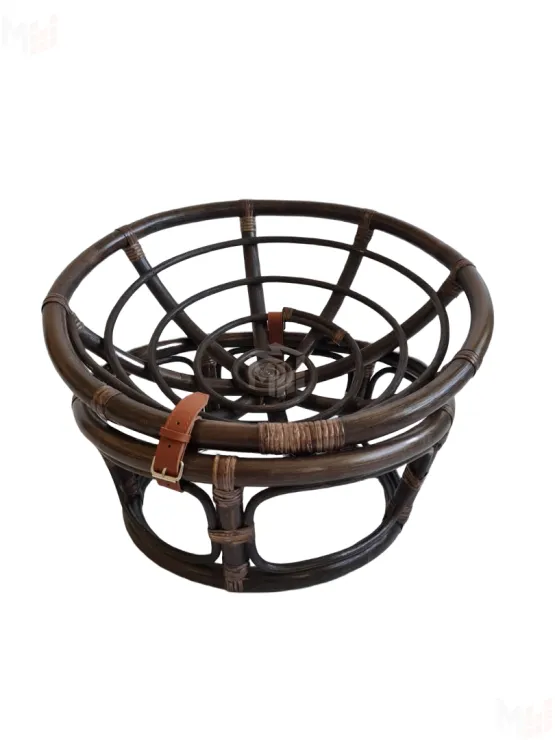 Кресло папасан — мини 23/01F (d=60) с коричневой подушкой