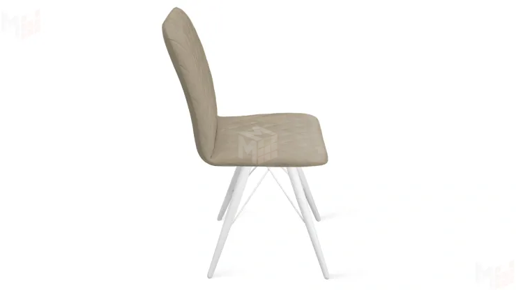 Стул Стенли К3 Белый матовый, Велюр Confetti Smoke