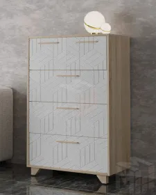 Комод Амстердам (дуб сонома/белый матовый)