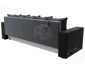 Диван прямой Дубай Лайт ( Серый\Черный )