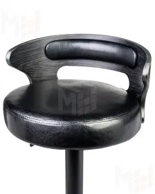 Стул барный DOBRIN FRED BLACK (чёрное дерево, чёрный)