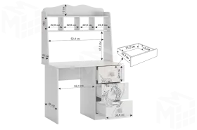 Стол  Фэнтези белый рамух