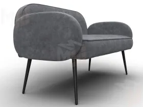 Диван прямой Лига-086 ( BRUT 16 темно-серый )