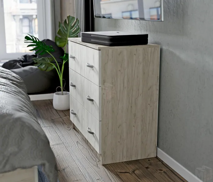 Спальный гарнитур Басса дуб крафт серый - белый комплект 1