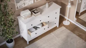 Комод КЫМОР 8 ящиков белый