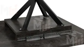 Стол обеденный раздвижной Лиссабон Тип 1 Черный муар, Ателье темный