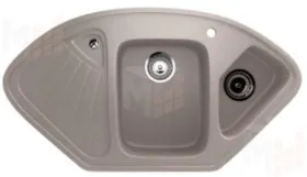 Угловая двухсекционная мойка ULGRAN U-501