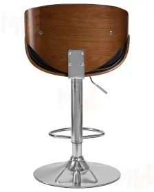 Стул барный DOBRIN KARTER (коричневое дерево, чёрный)