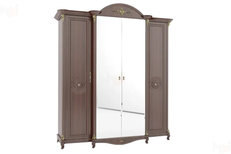 Шкаф 4-х дверный Да Винчи СД-01 (орех)