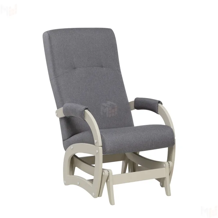 Кресло-маятник Leset Хельга (Слоновая кость/Savana Plus Mouse (серый))