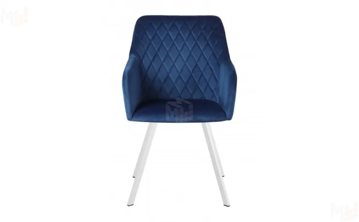 Кресло поворотное Барли Confetti blue/белый