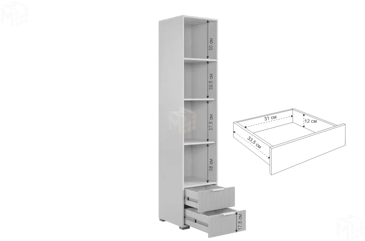 Шкаф однодверный  Зефир 107.03 