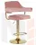 Стул барный DOBRIN CHARLY GOLD (розовый велюр (MJ9-32))
