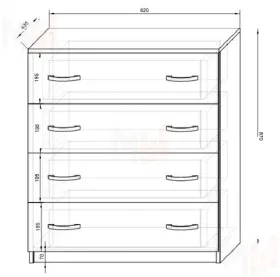 Двухъярусная кровать Фанки Кидз-2 + комод 13/5 СВ